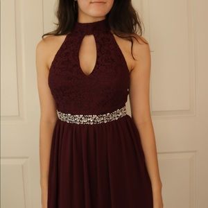Mini Halter Evening Dress